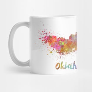 Oklahoma skyline in watercolor Mug